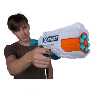 تفنگ اسباب بازی دوقلو ایکس شات X-Shot مدل Zuru X-shot Excel Double Reflex 6 Combo Foam Blaster Pack (16 Darts 3 Cans)_اسباب بازی